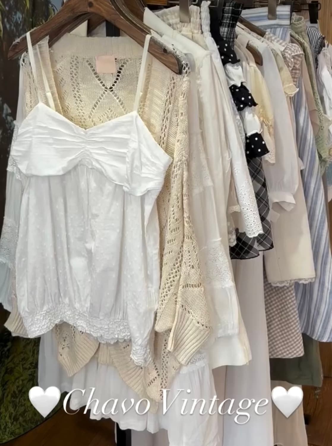 빈티지 모리 화이트롱 스커트 코디세트 상품이미지6