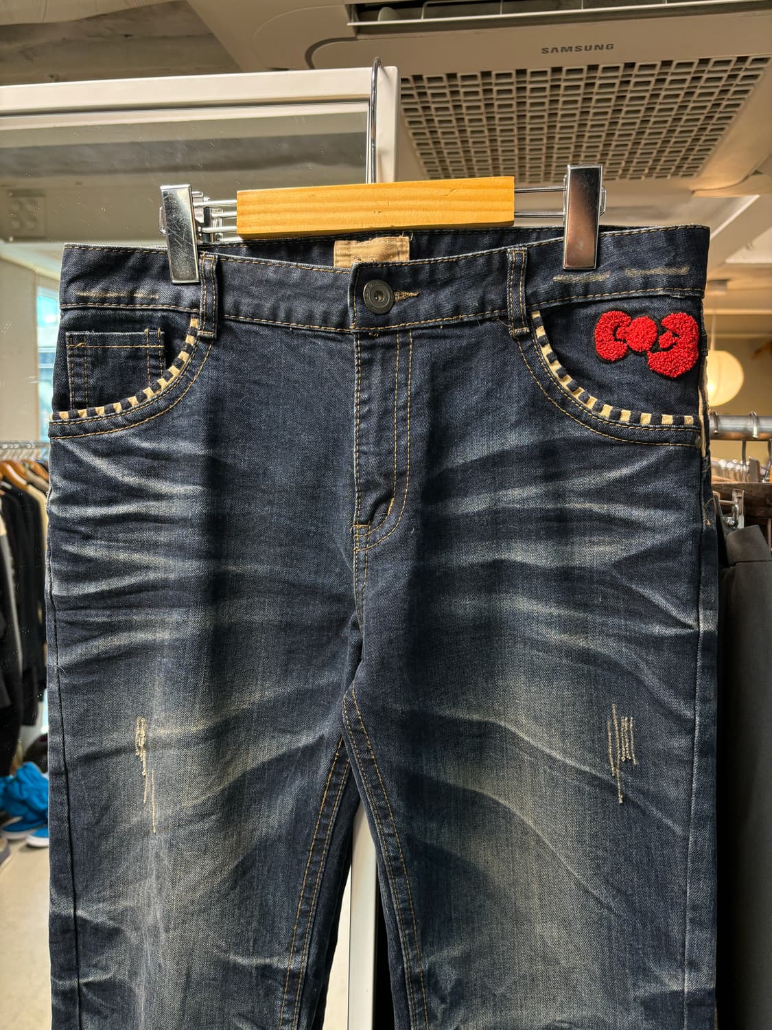 Hamo 키티 데님팬츠 상품이미지4