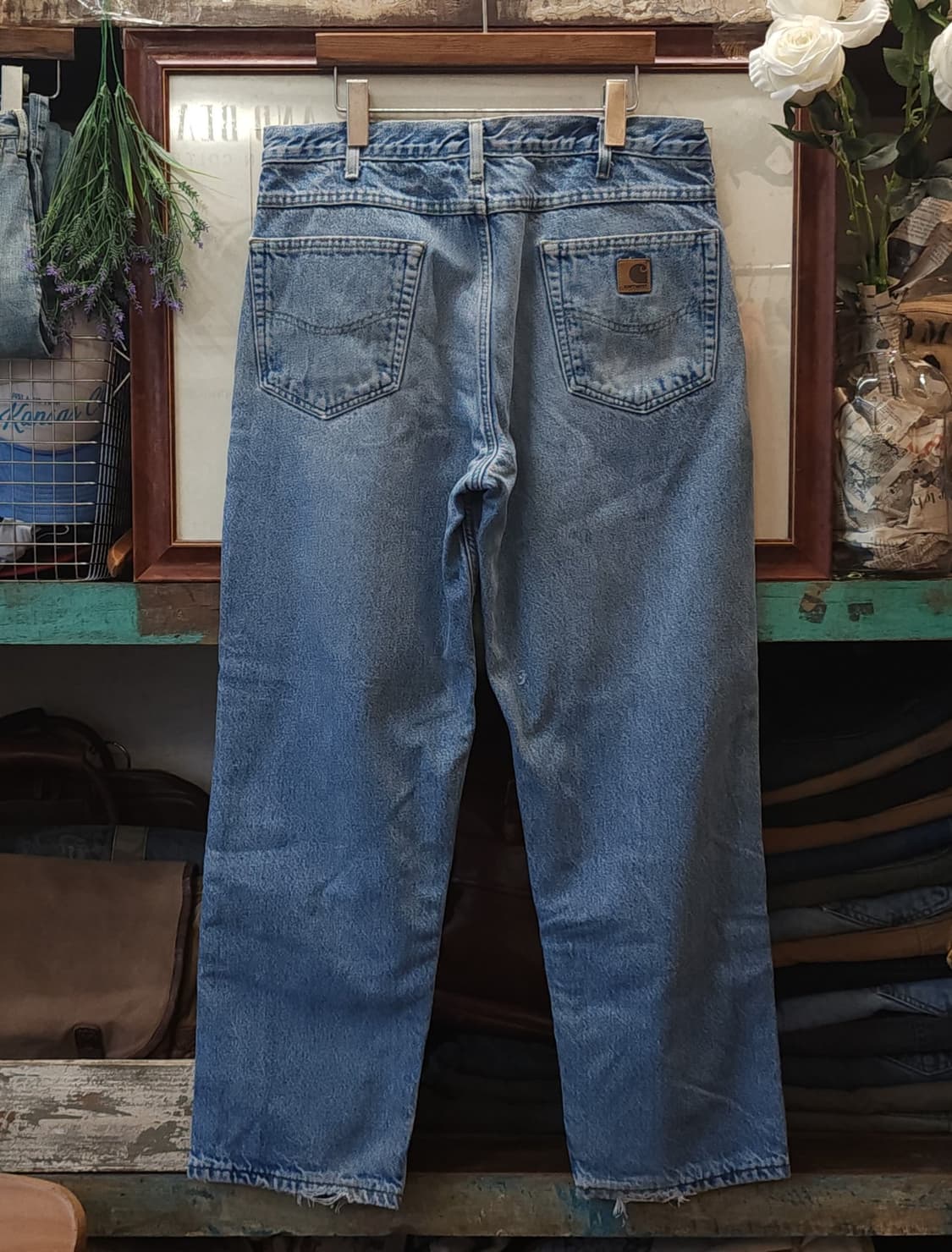 칼하트 데님팬츠 트레디셔널 워크 데님 팬츠 연청 34x30 상품이미지2
