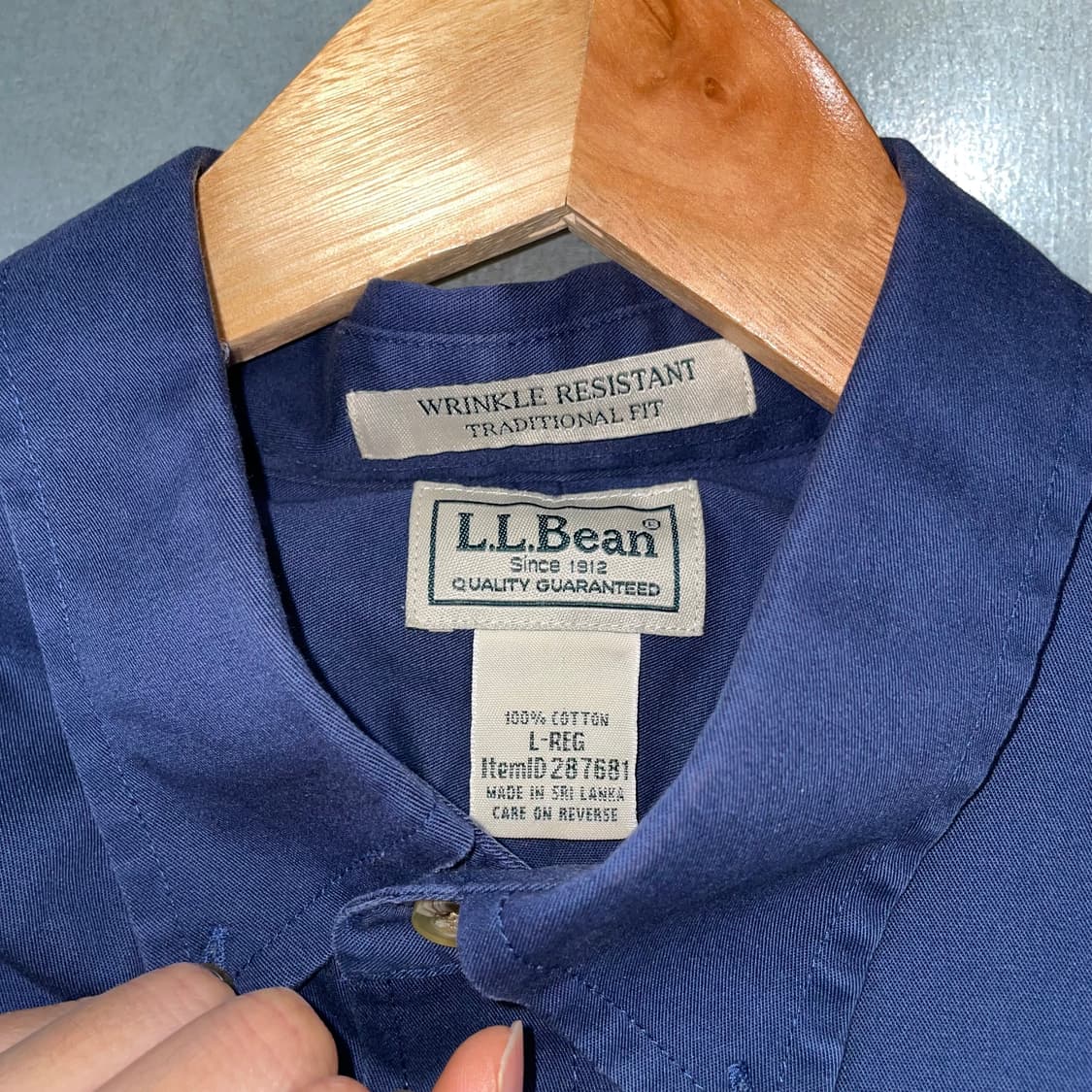 (L) L.L.Bean 엘엘빈 솔리드 반팔 셔츠 상품이미지5