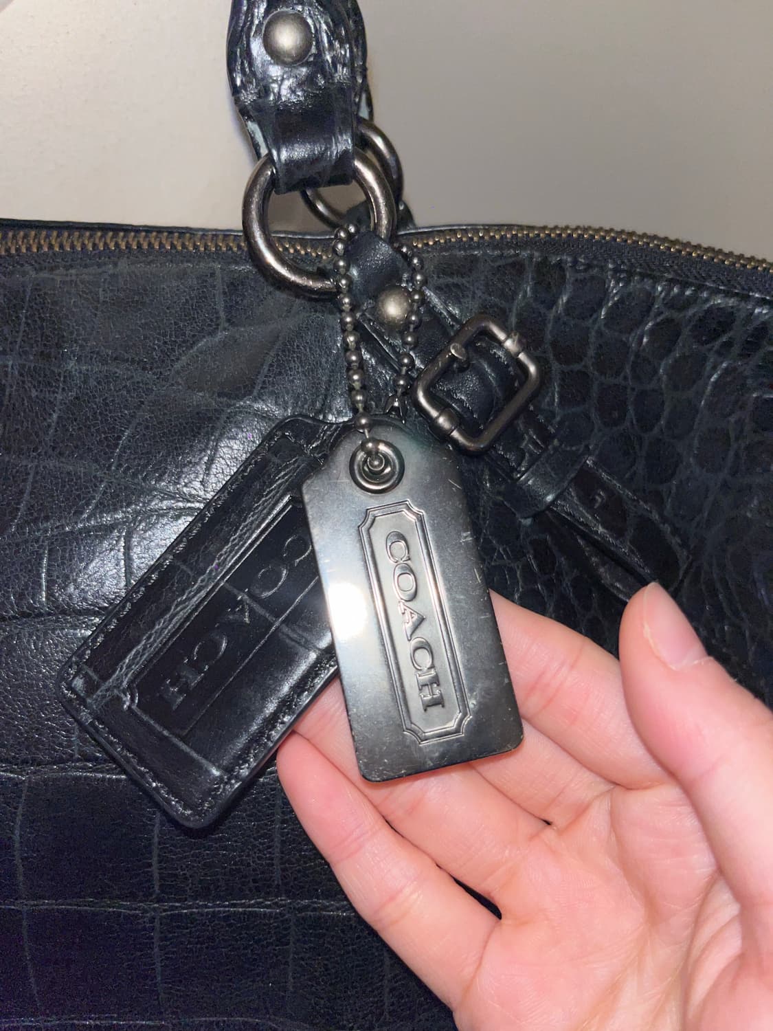 Coach All Black Shoulder Bag 상품이미지6