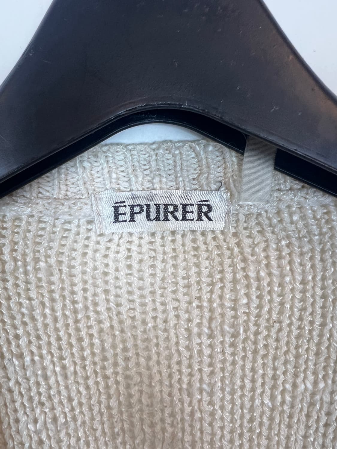 O124 에퓨레 아이보리 니트 조끼 상품이미지3