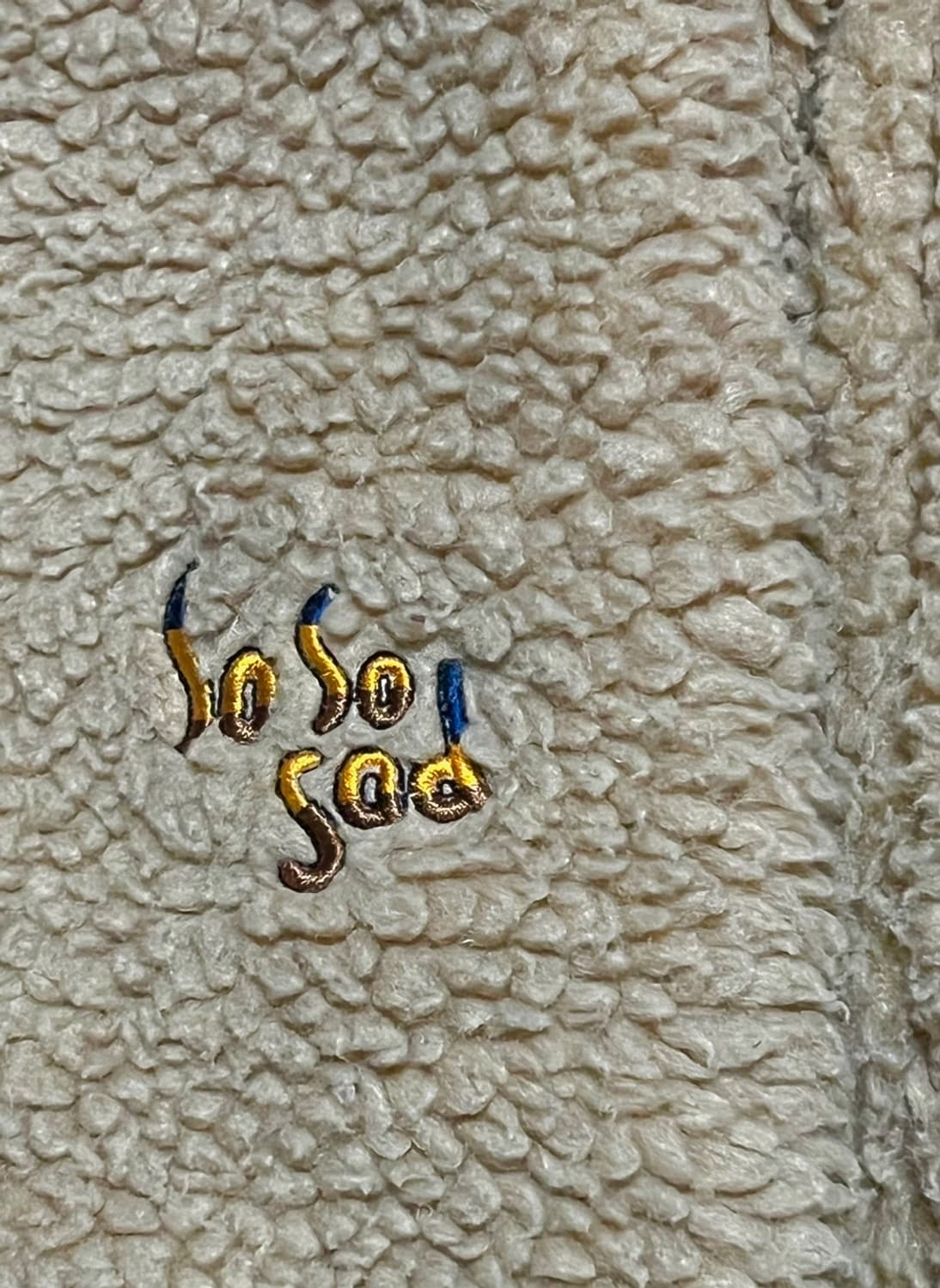 커스텀멜로우 베이지/오렌지 스마일 플리스 후리스 플리스 후드 자켓 95 상품이미지7