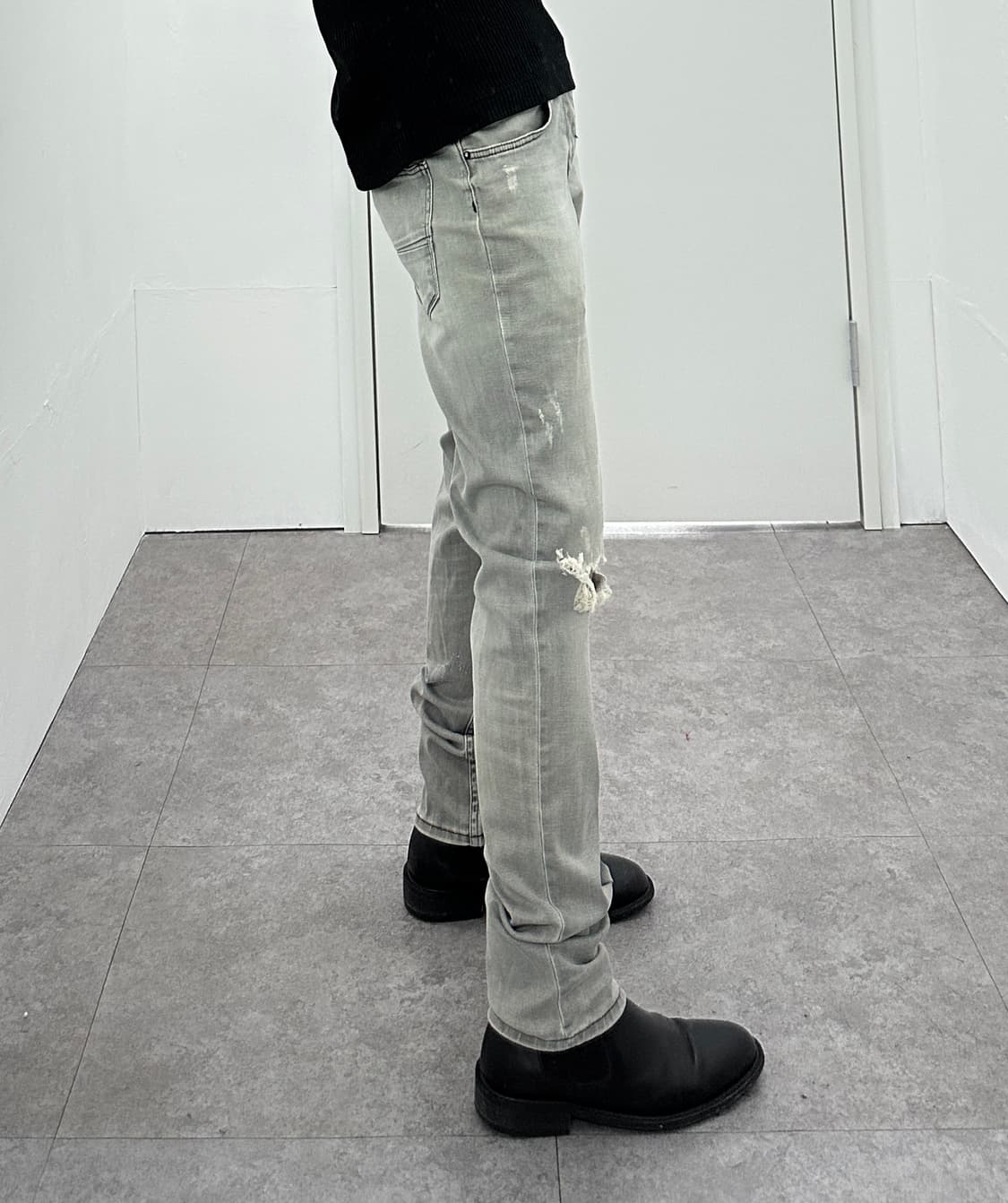 Zara man destroyed gray washing jeans 상품이미지2