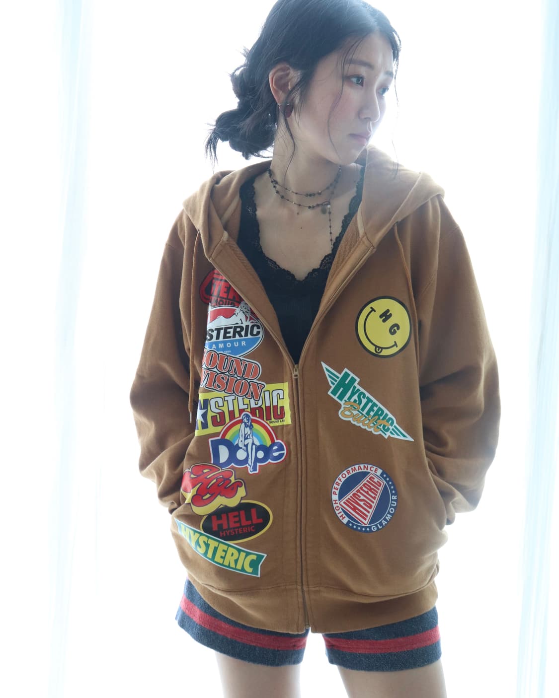 [Hysteric Glamour] Logo Patchwork Hoodie 상품이미지3
