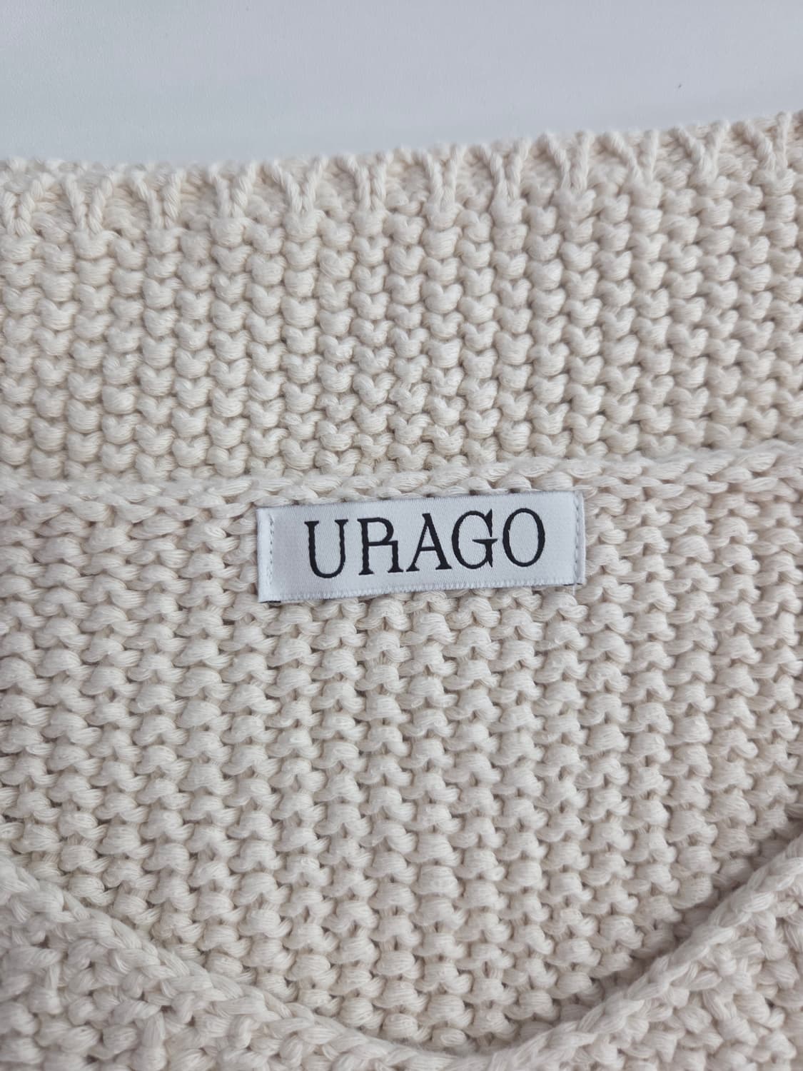 URAGO 유라고 브이넥 코튼 반팔 니트 상품이미지6