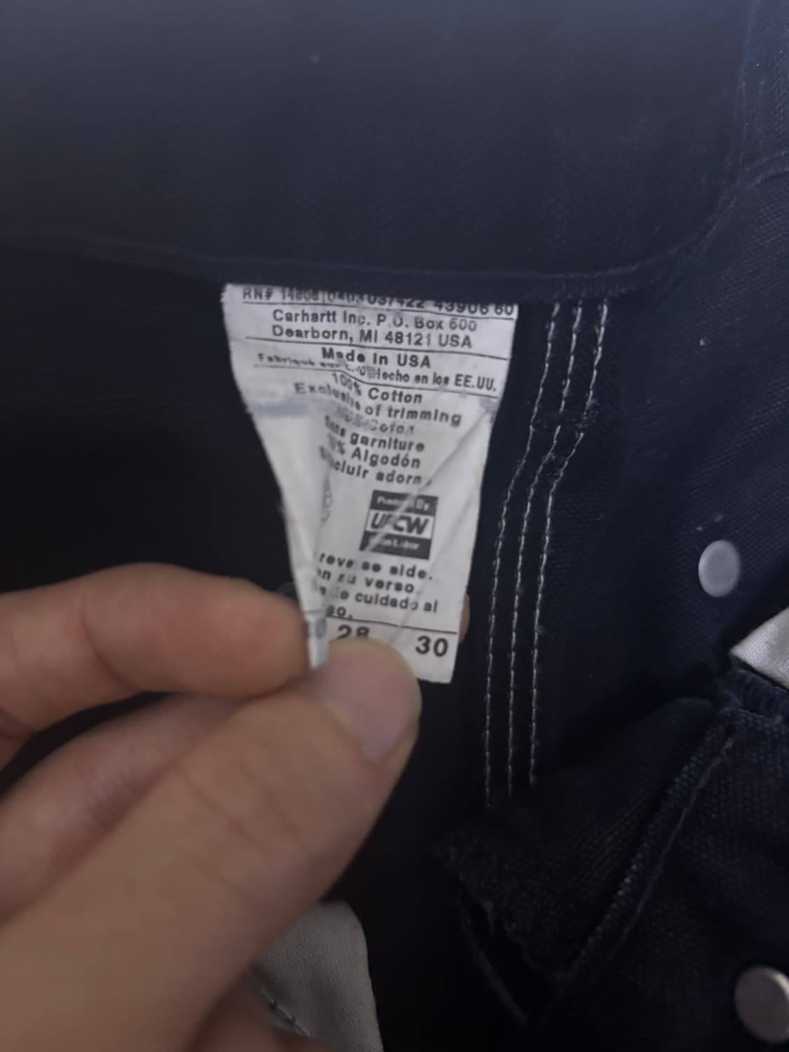 빈티지 00s 칼하트 더블니 28x30 상품이미지4