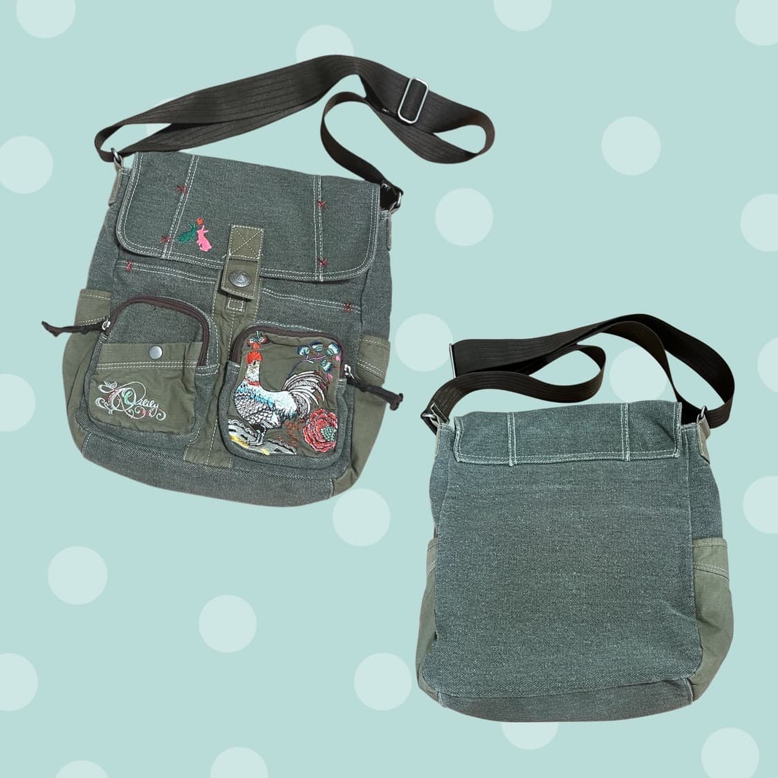 오일릴리 빈티지 모리걸 자수 크로스백 상품이미지3