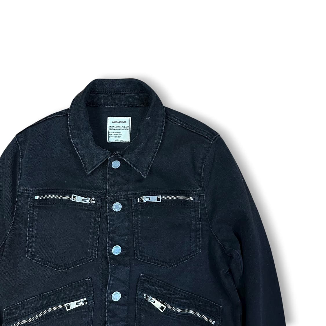 쟈딕앤볼테르 블랙캣 데님 자켓 상품이미지2
