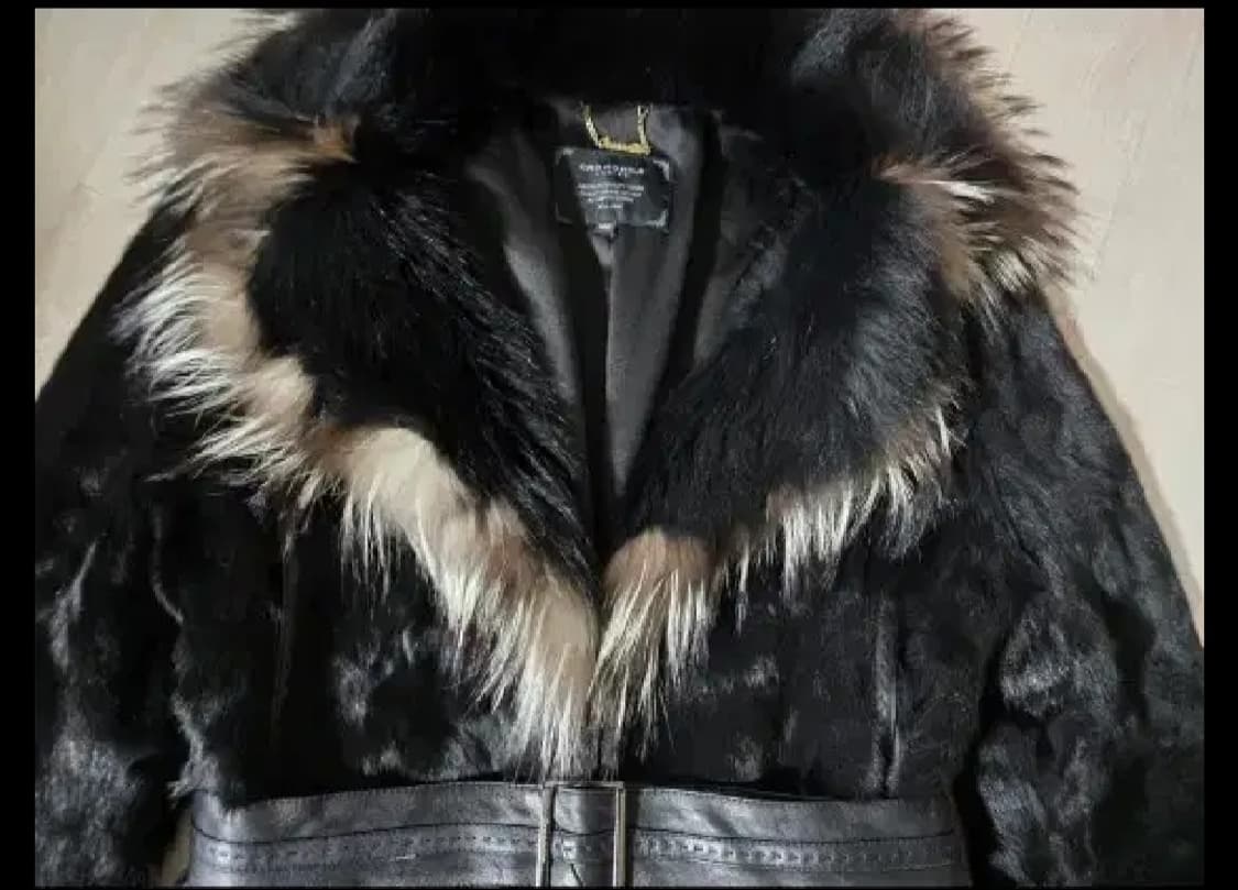 크로커다일 폭스털 블랙코트 싸이즈 100 상품이미지3