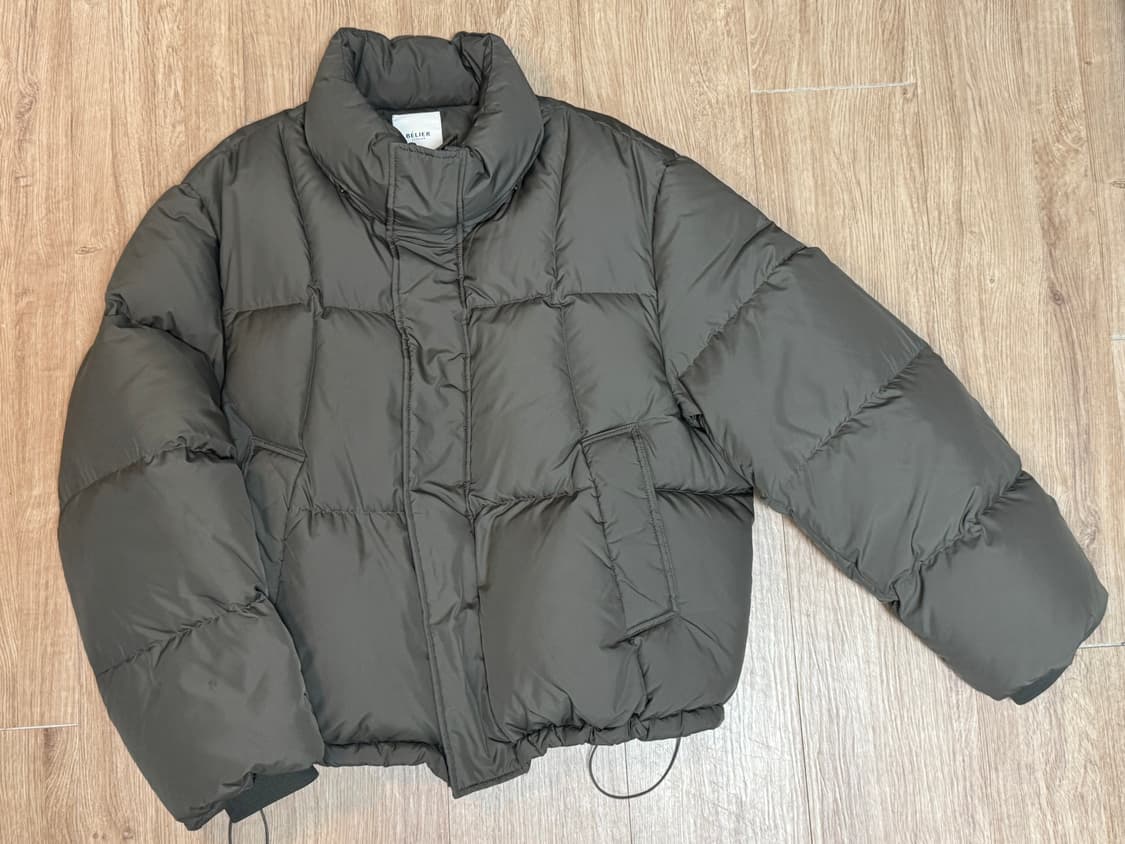 [Belier] 크로스라인 후디드 구스 다운(올리브) M 상품이미지4