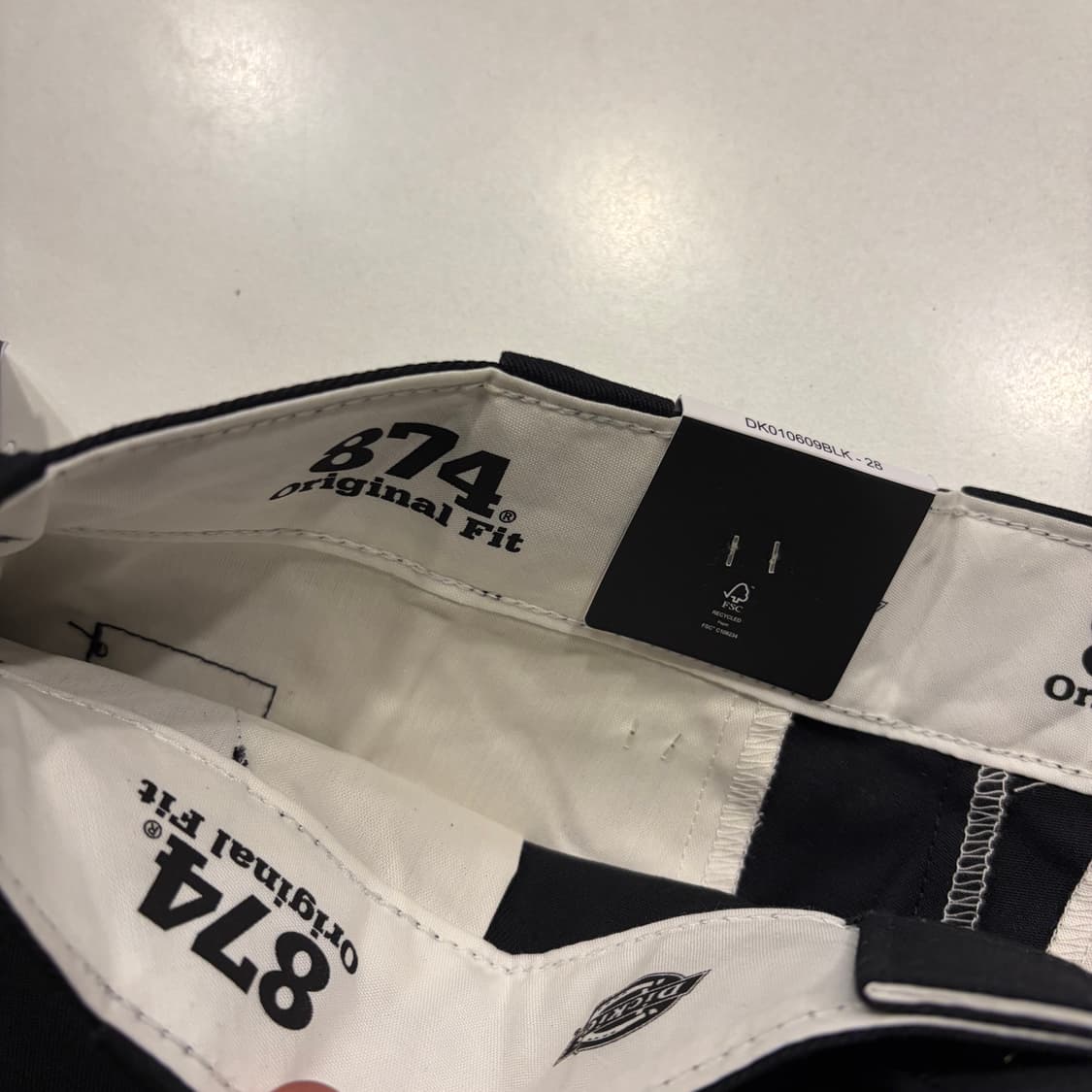 [28] 디키즈 874 블랙 Original 새상품 워크 팬츠 D9 상품이미지5