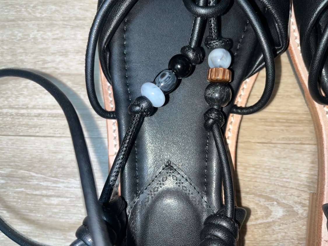 락피쉬 비즈 샌들 250 beads knot sandals 상품이미지3