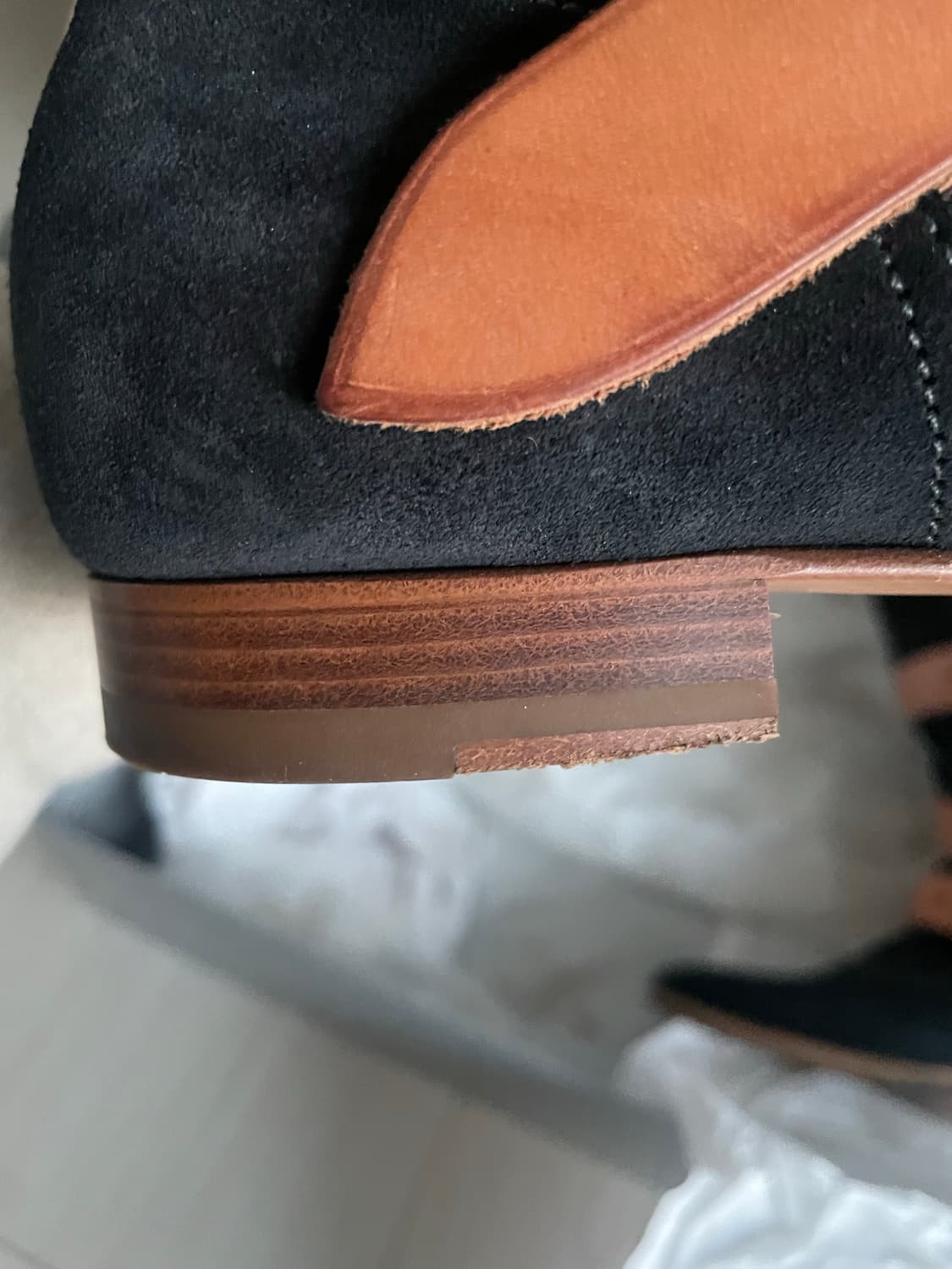 (매장구매) 비비안웨스트 우드 블랙 스웨이드 파일럿부츠 38 상품이미지6