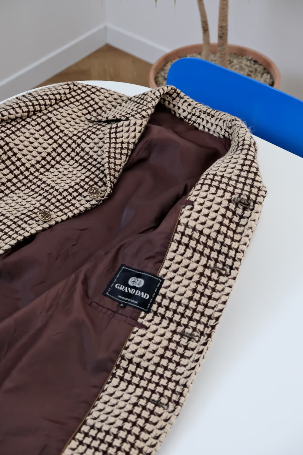 스퀘어 패턴 울 자켓 95  상품이미지8