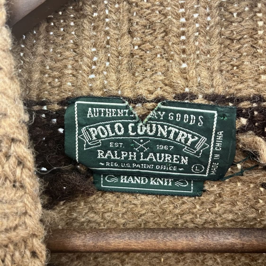 폴로 컨트리 보헤미안 히피 패턴 목폴라 핸드 니트 L C09941 상품이미지5