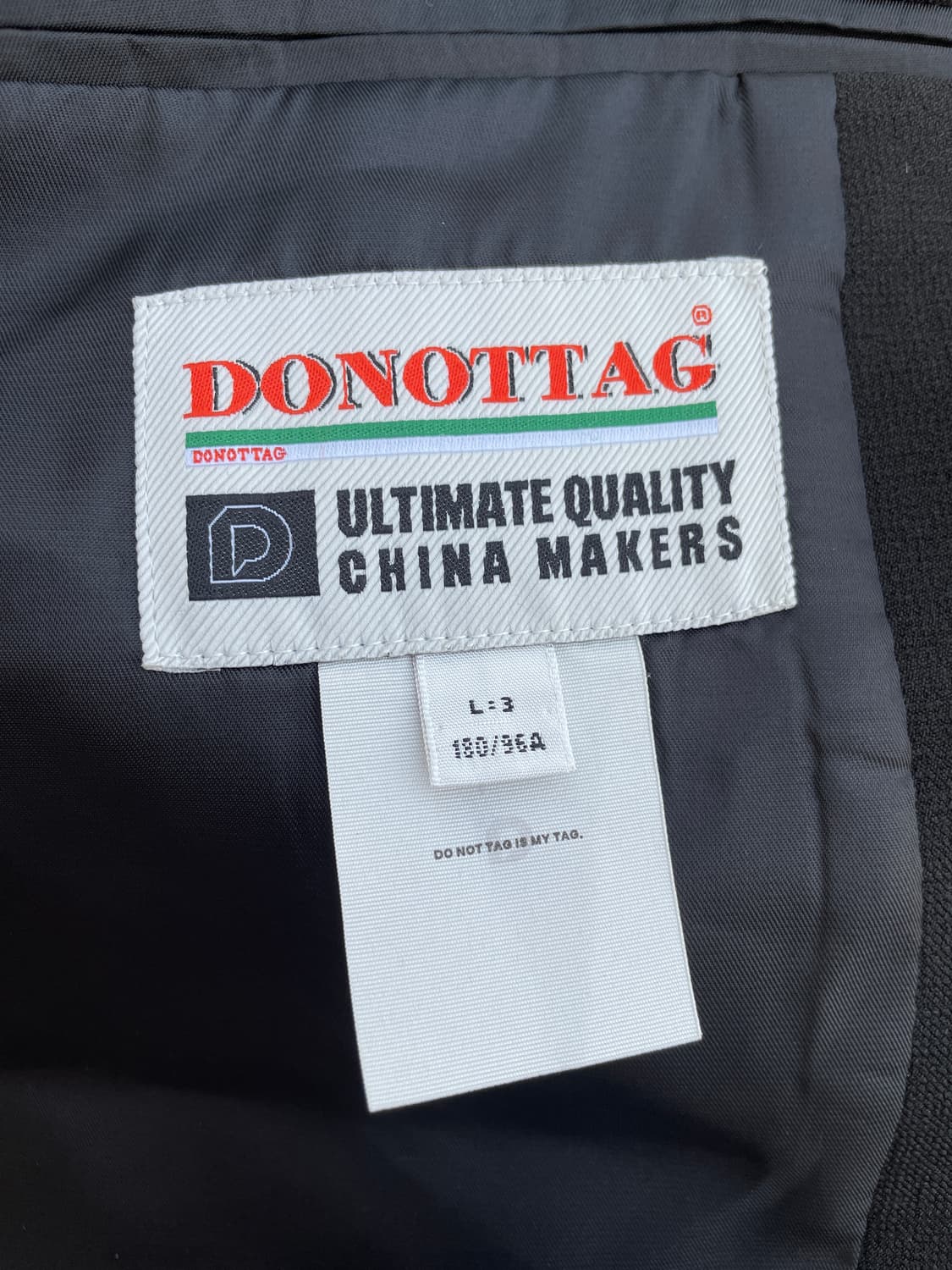 DONOTTAG 오버사이즈 로고 탭 자켓 블랙 상품이미지7