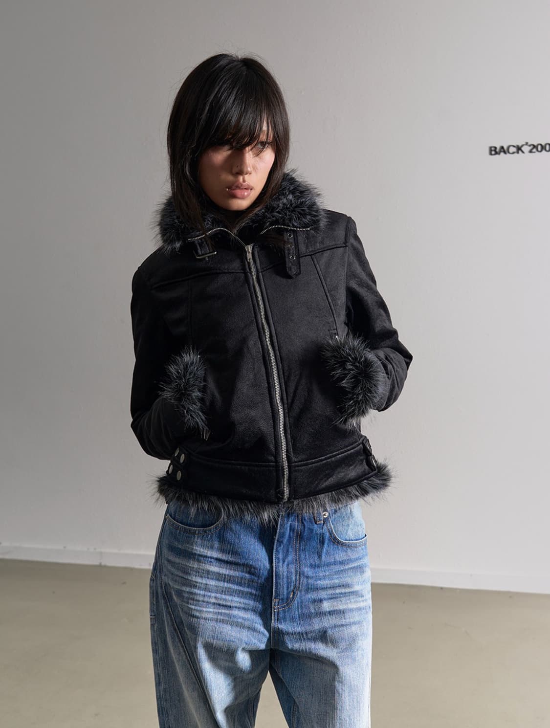 비엑세스 no E mosen fur jarket 퍼자켓 아우터 상품이미지2