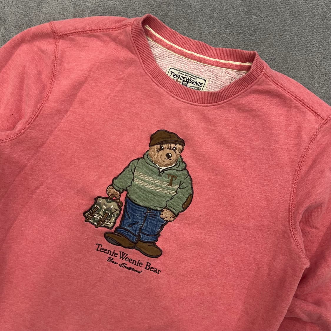 M 티니위니 곰돌이 맨투맨 핑크 상품이미지2