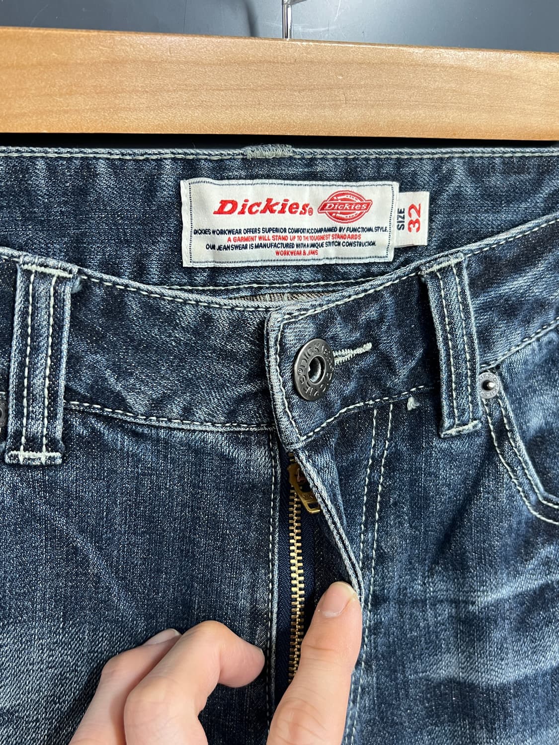 Dickies 디키즈 일자핏 워싱 데님 팬츠 상품이미지5
