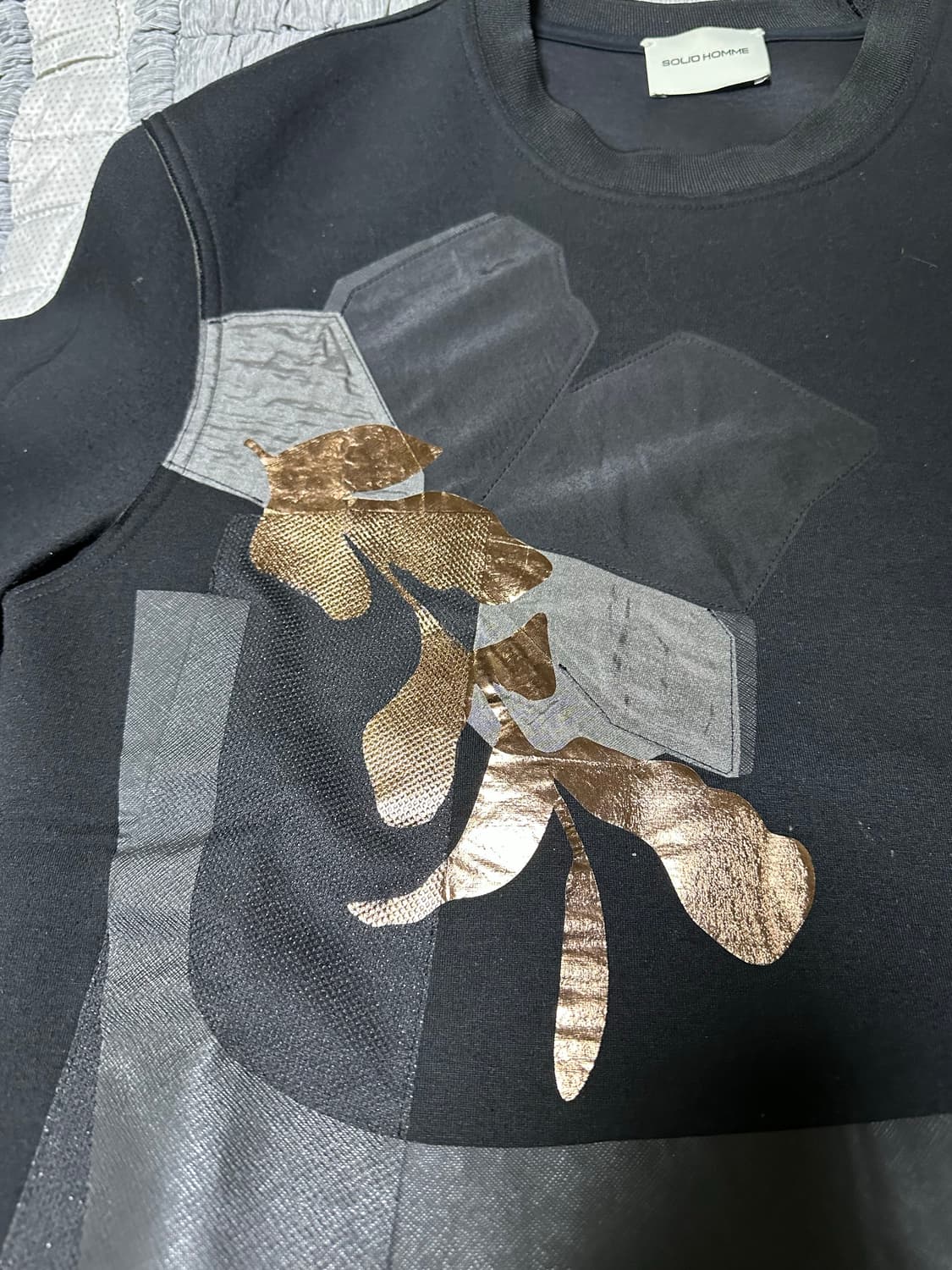 솔리드옴므 블랙 맨투맨 48사이즈 상품이미지4