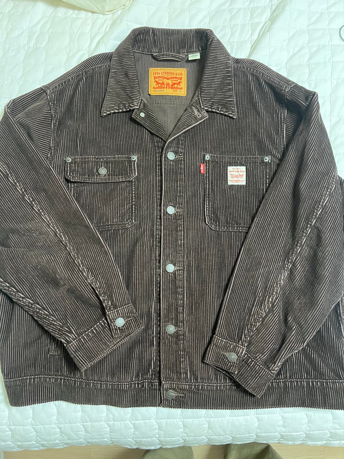 [XL] 리바이스 코듀로이 트러커 자켓 브라운 상품이미지2