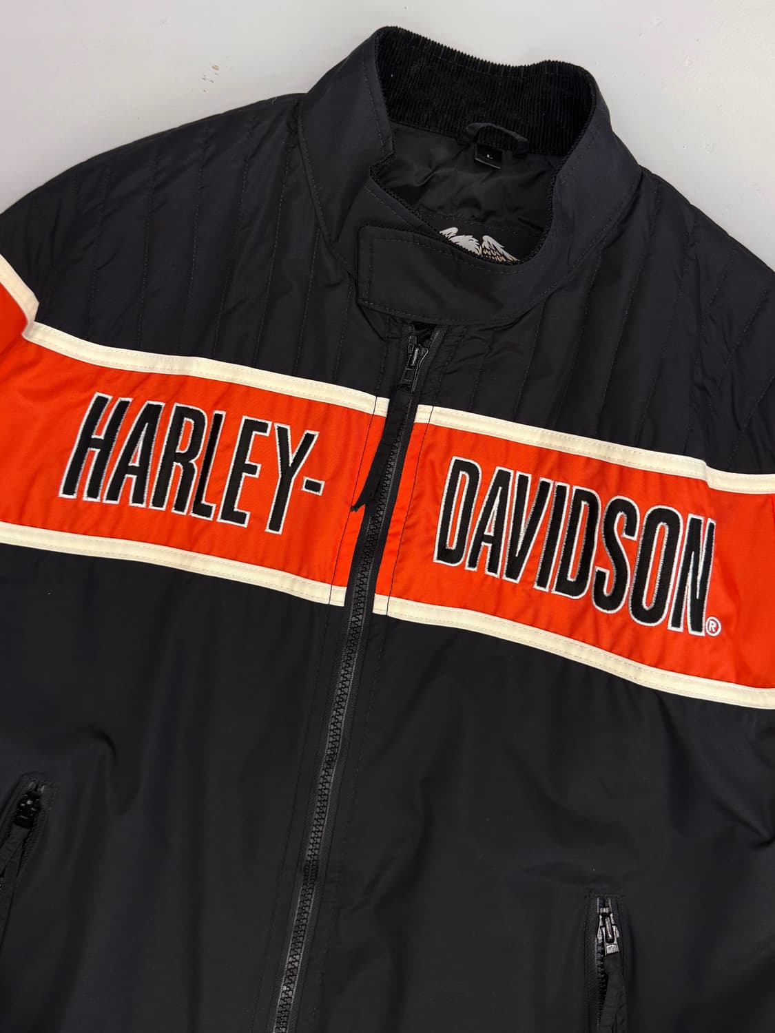 할리데이비슨 루즈핏 빅로고 레이싱 나일론 봄버 자켓 상품이미지4