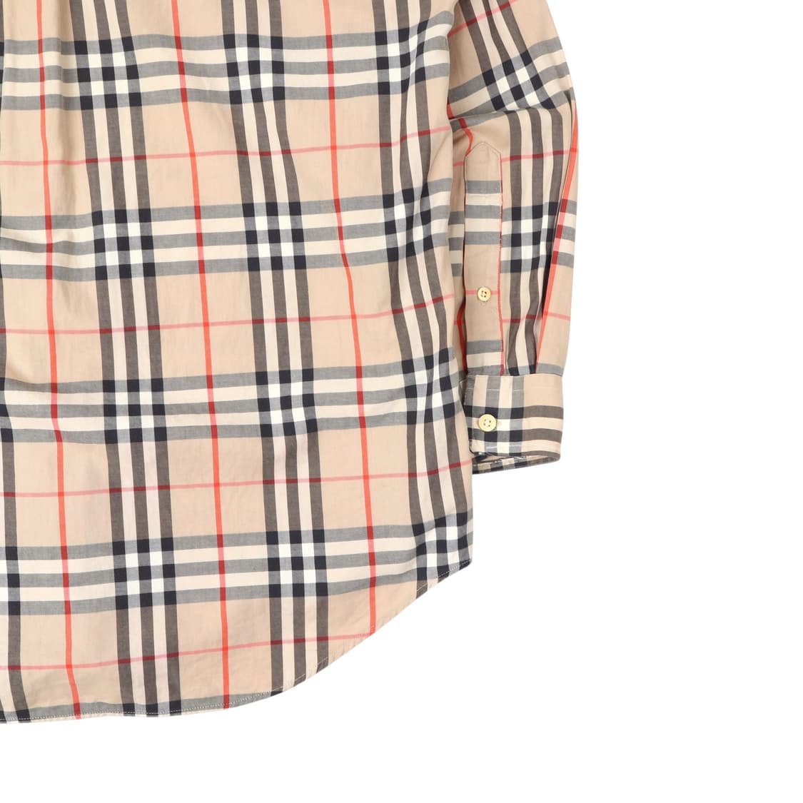 버버리 헨리넥 베이지 노바체크 셔츠 상품이미지7