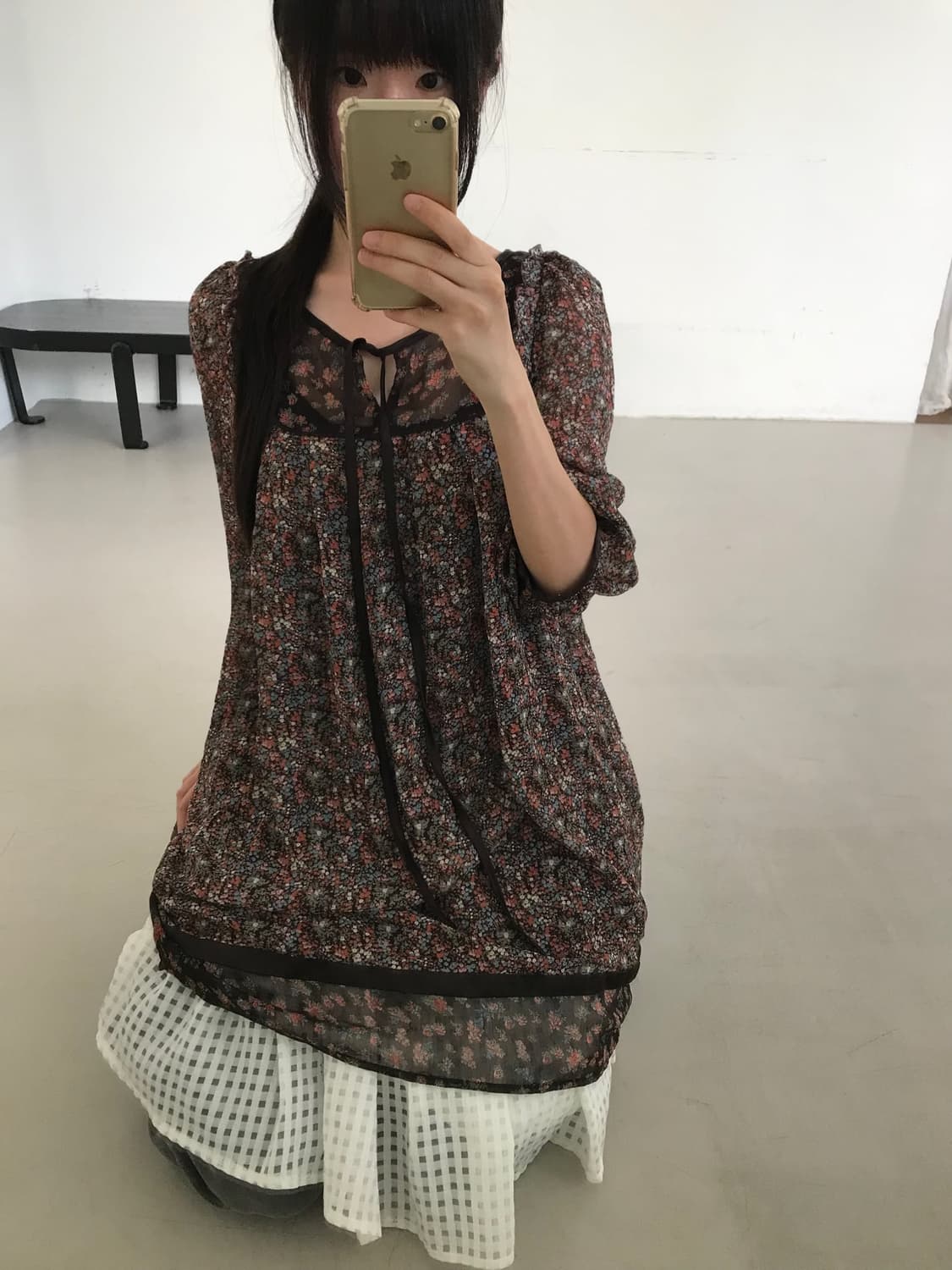 vintage pattern one-piece 상품이미지3