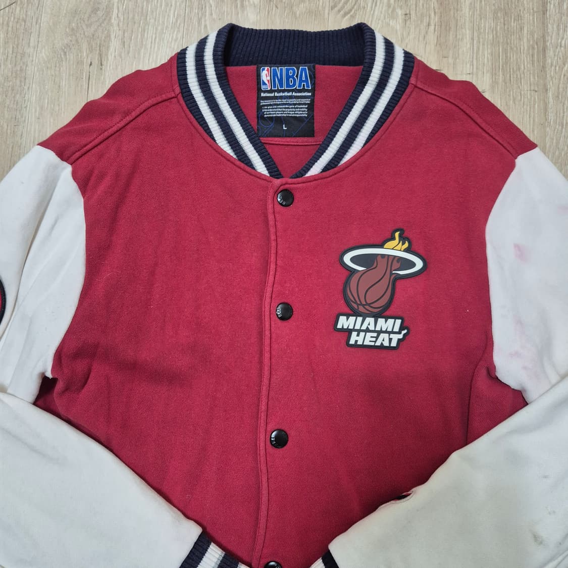 NBA 마이애미 히트 와펜 스웻 바시티 자켓 L(100) 상품이미지2