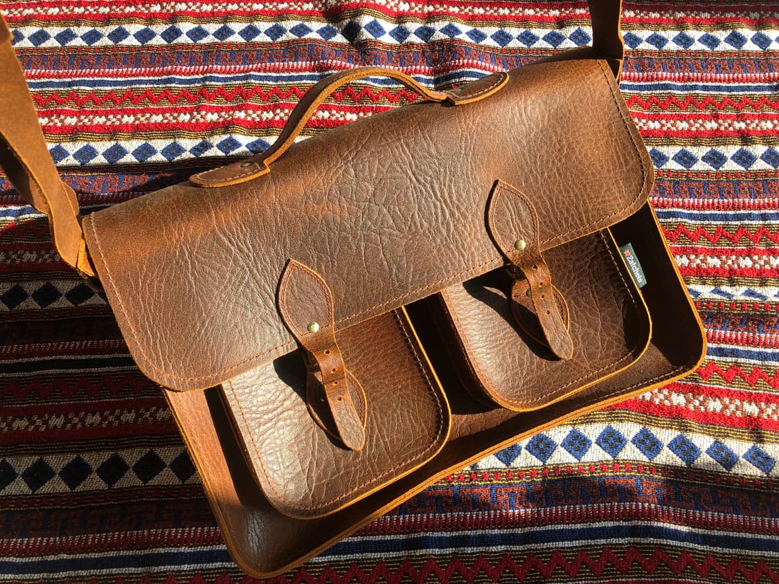 자첼 레더 사첼백 브라운 브리프케이스 상품이미지8