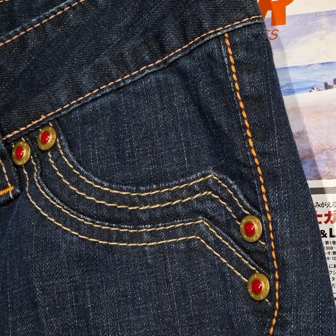 리바이스 웨스턴 무드 리벳 진청 데님 팬츠 상품이미지3