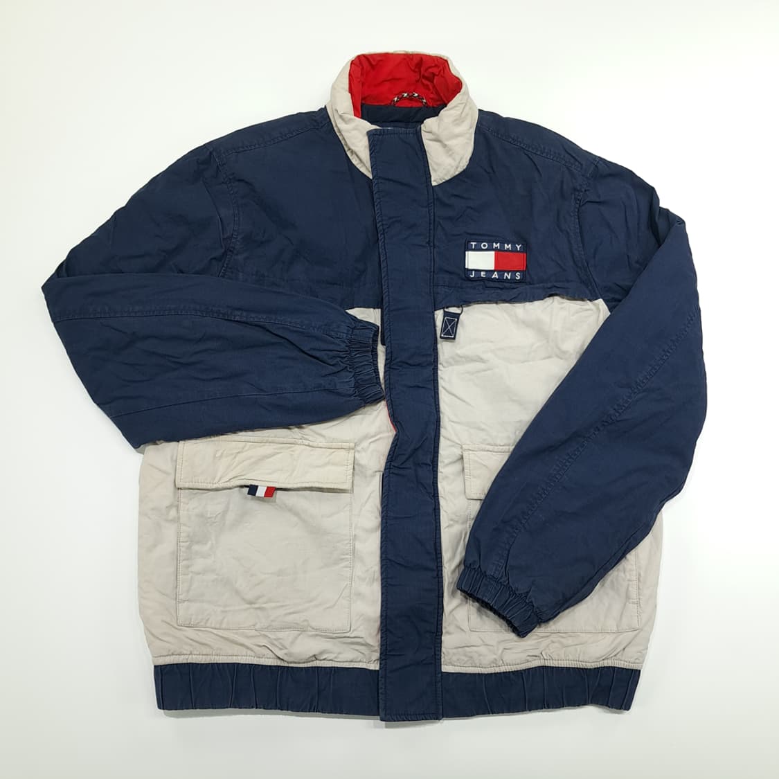 CN894 XL 타미 진스 진스 컬러블록 패딩 자켓 점퍼 상품이미지2