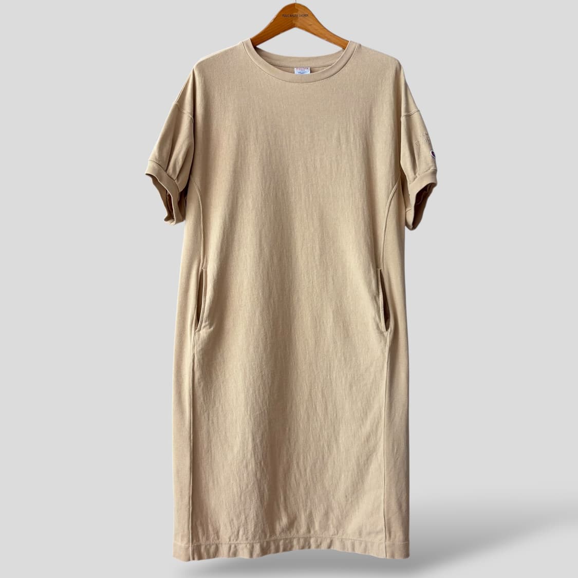 (여성L)챔피온 리버스위브 반팔 롱 원피스 상품이미지1