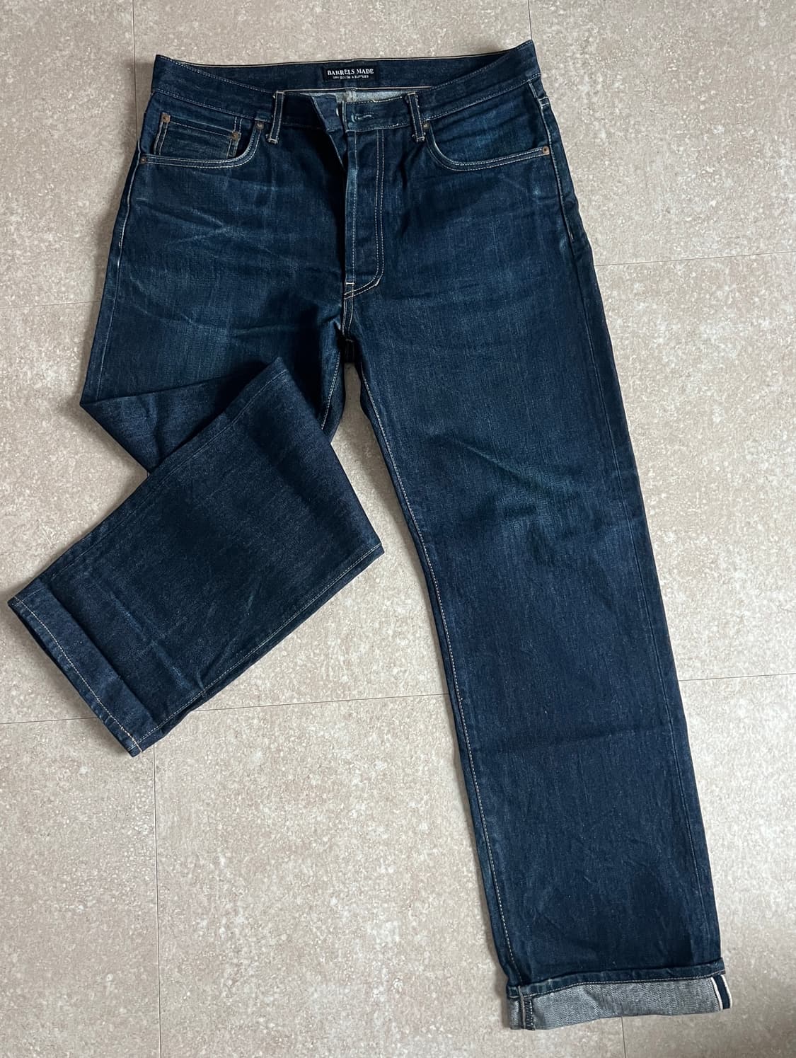 34 x 32 생지 raw 데님 팬츠 상품이미지1