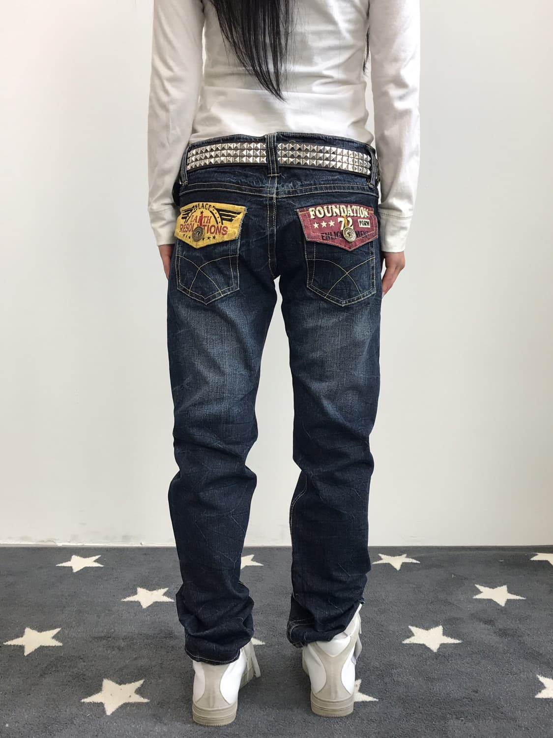 Jpn Y2K Patchwork Embroidered Pants 상품이미지2