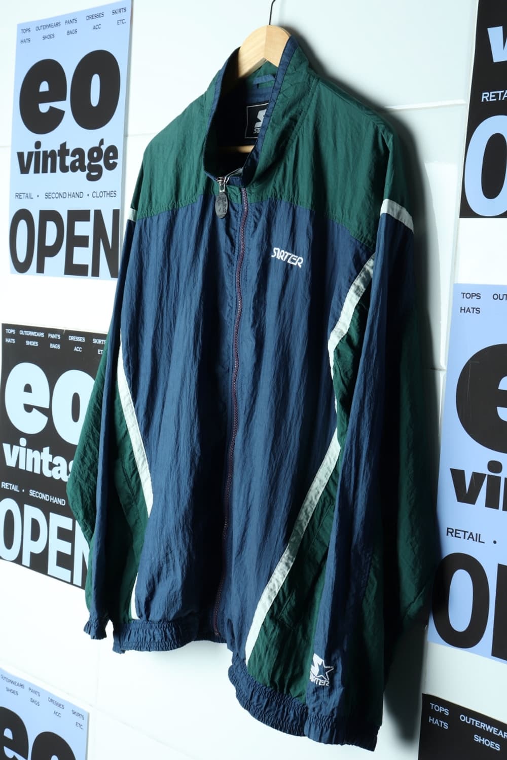 (XL-4XL) 스타터 집업 바람막이 점퍼자켓 90s 년대-H30530 상품이미지1