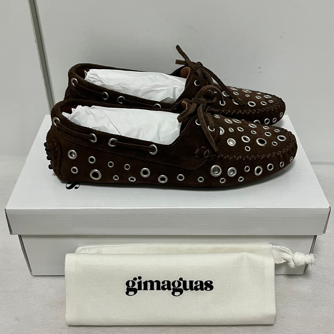 [36,39]기마구아스 아일렛 드라이빙 슈즈/브라운 상품이미지3