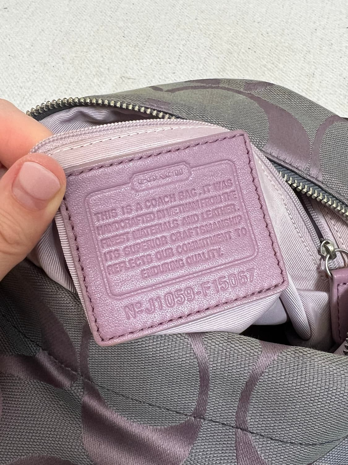 빈티지 코치 숄더백 겸 크로스백 연보라 상품이미지7