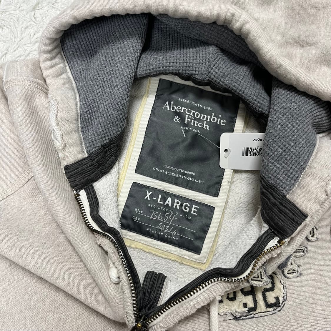 Abercrombie melange grey zip-up hoodie 상품이미지6