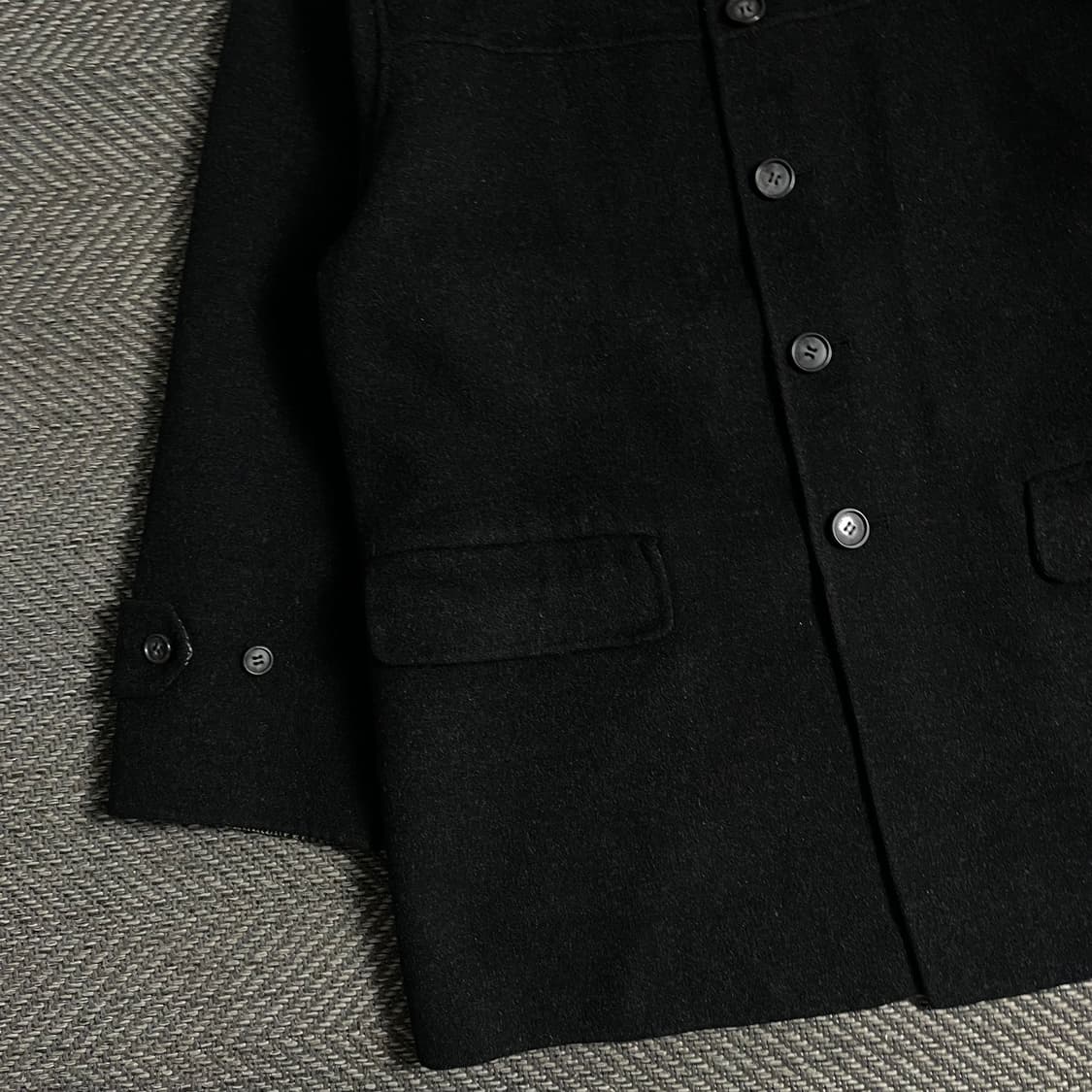 캘빈 타운 미니멀 박시핏 모직 하프 코트y 4918 상품이미지4