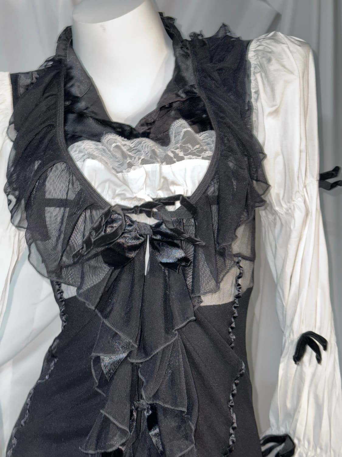 무채색 캐캐체 세라깔 고스고딕 데일리 로리 레이스 프릴 코디세트 상품이미지8