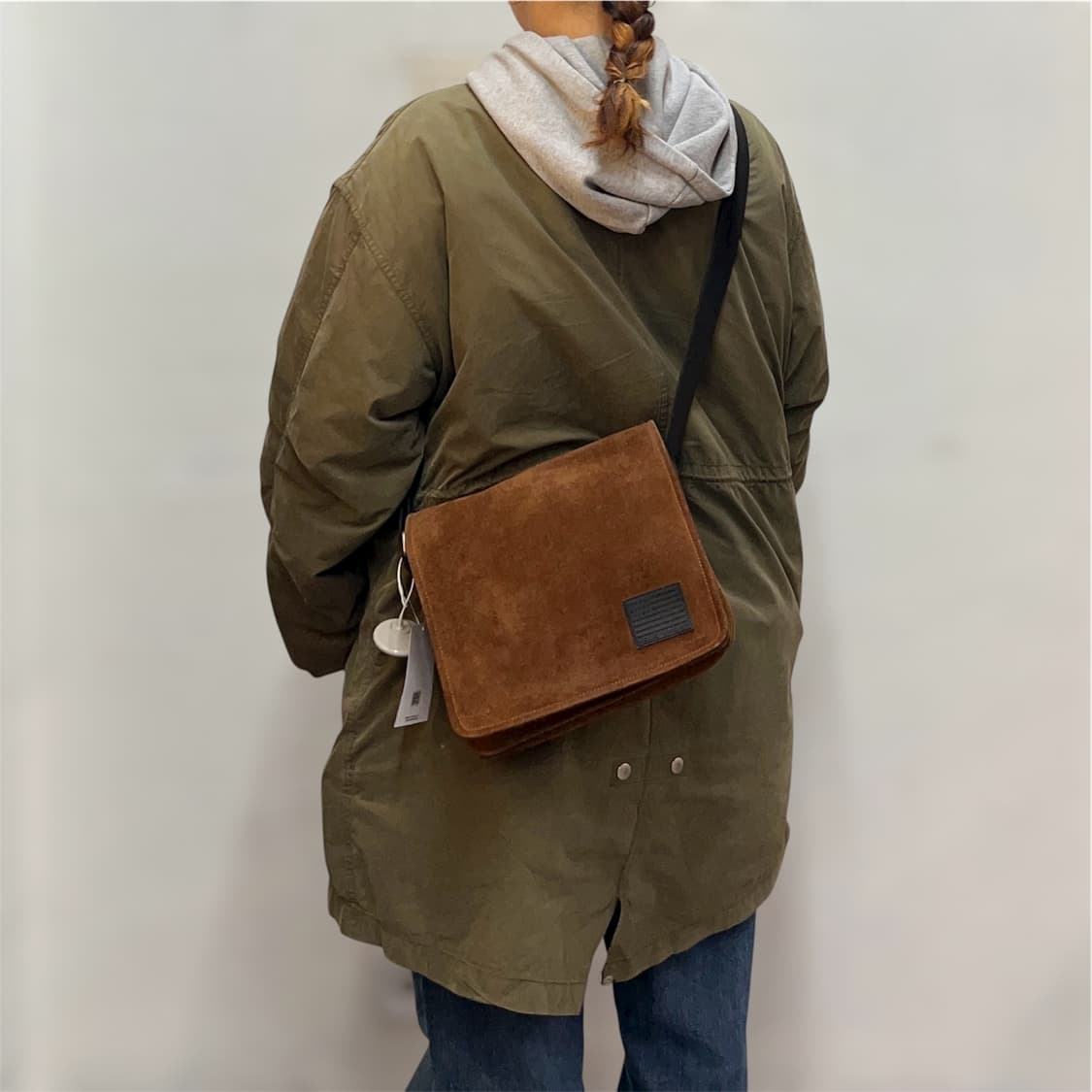 Polo Sports Brown Suede Messenger Bag 상품이미지7