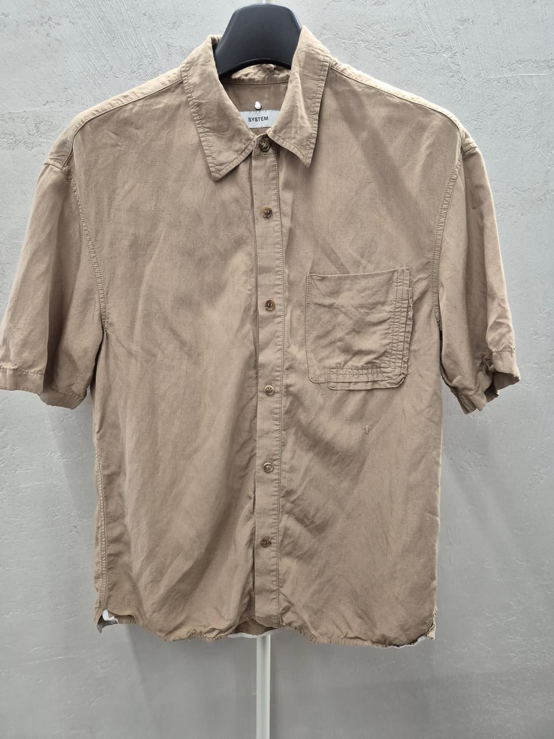 SYSTEM 반팔 셔츠 카키색 100 상품이미지2