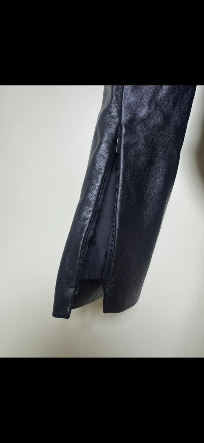 생로랑 19시즌 사이드집 레더 팬츠 상품이미지5