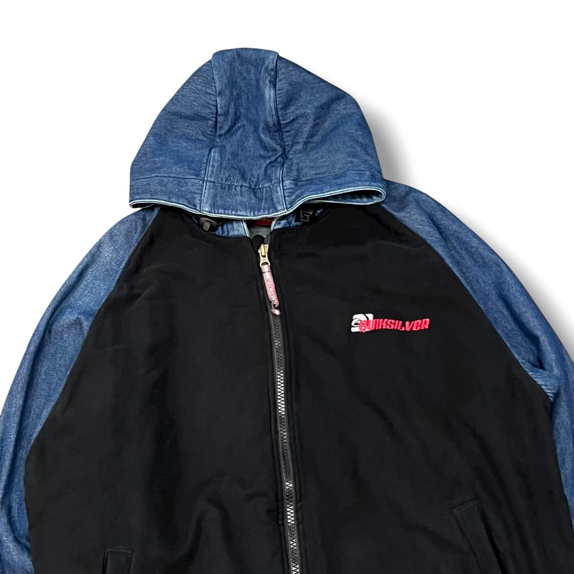 퀵실버 데님 배색 후드 집업 y14027 상품이미지4