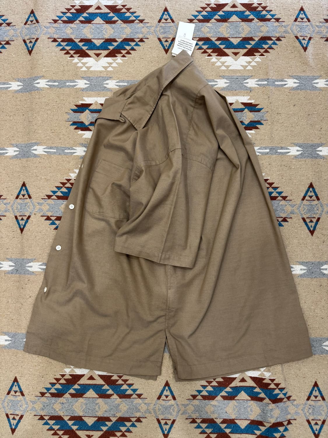 [M][100] 나나미카 오픈카라 파나마 숏슬리브 셔츠 베이지 상품이미지6