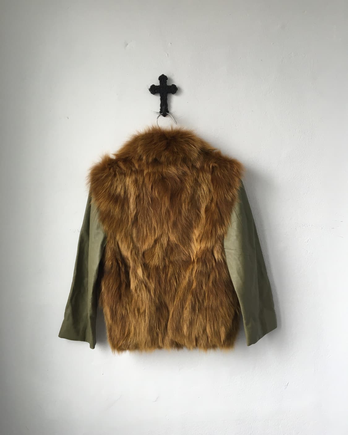 Fur layered leather jacket 상품이미지3