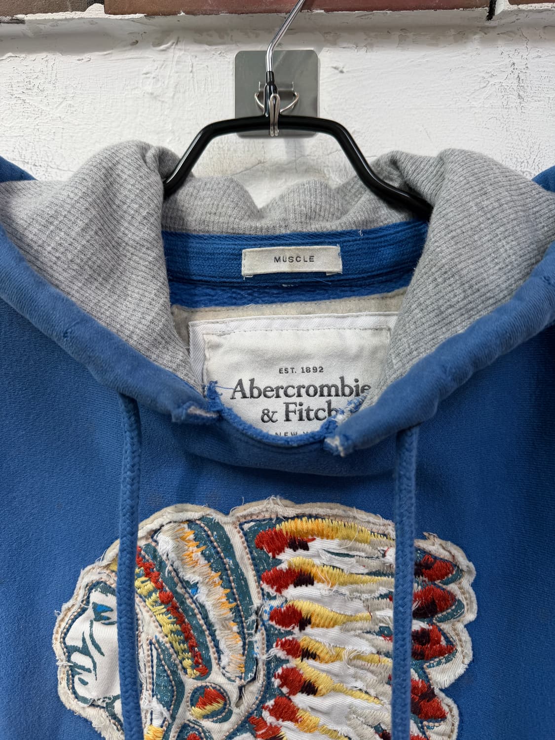 Abercrombie&Fitch 아베크롬비 인디언 자수패치 후드 S 상품이미지2