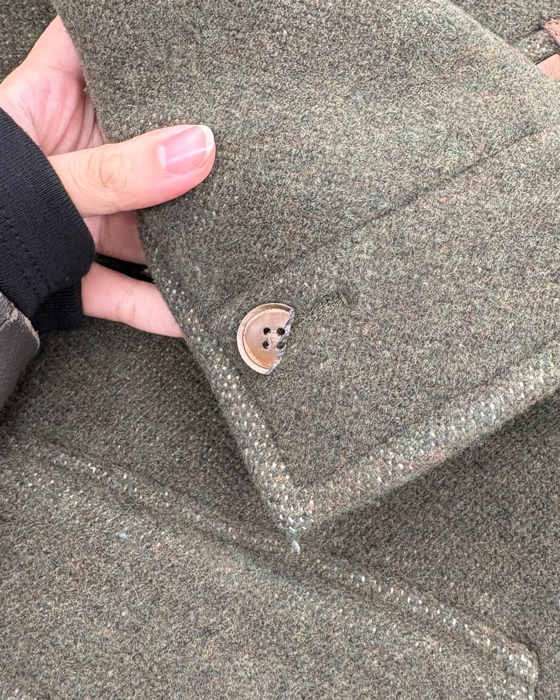 랄프로렌 카키 울 나일론 싱글 코트 상품이미지8